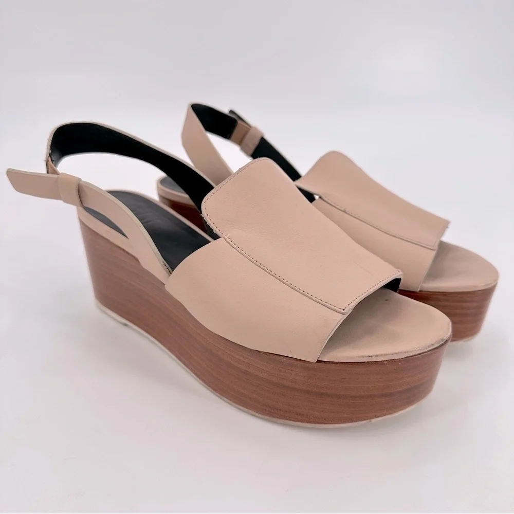 Tibi Leather Chunky Platform Sandals Size 36.5